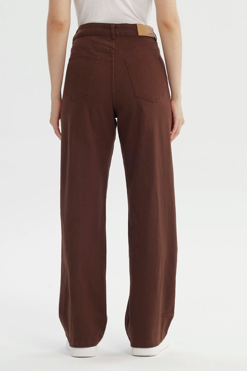 JEANS MUJER CALCE RECTO MARRON - 3