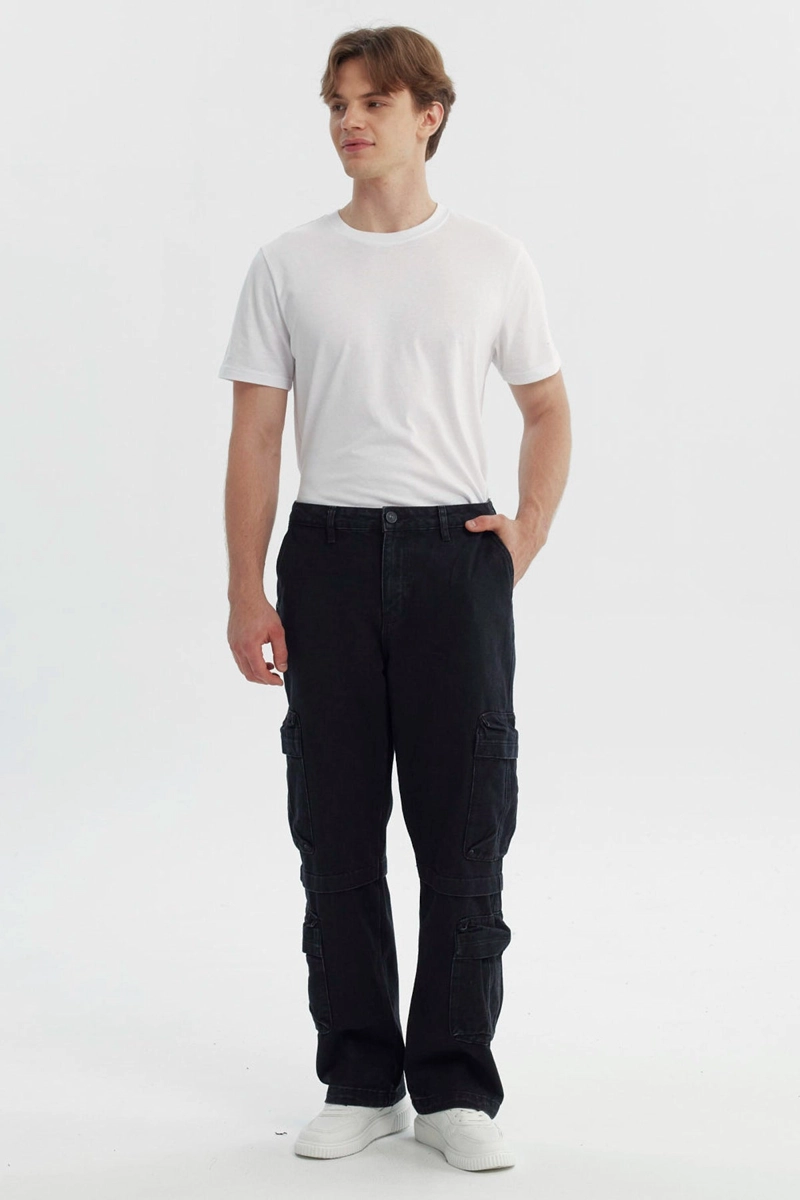 JEANS HOMBRE CALCE RECTO NEGRO - 4