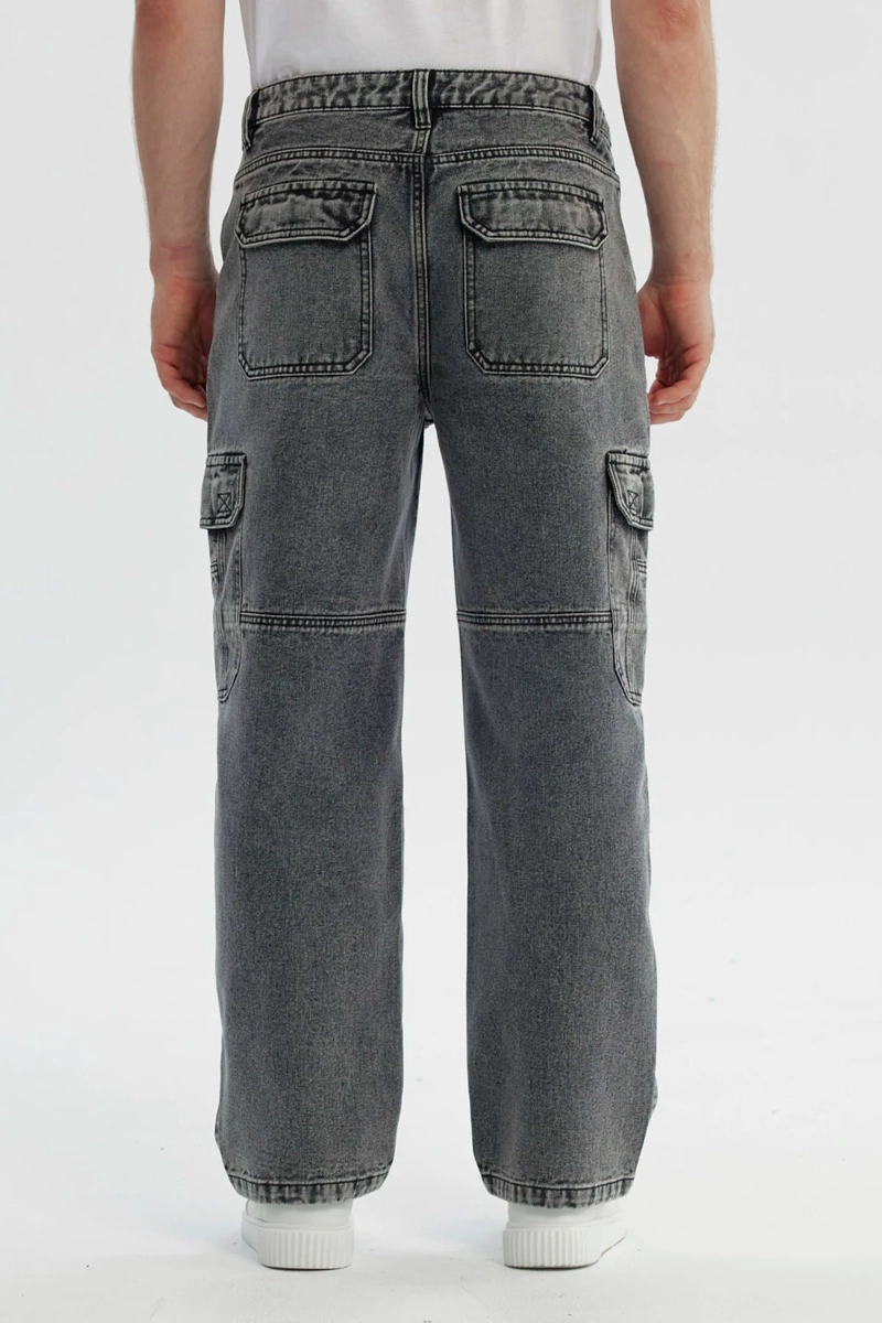 JEANS HOMBRE BAGGY GRIS CLARO - 3