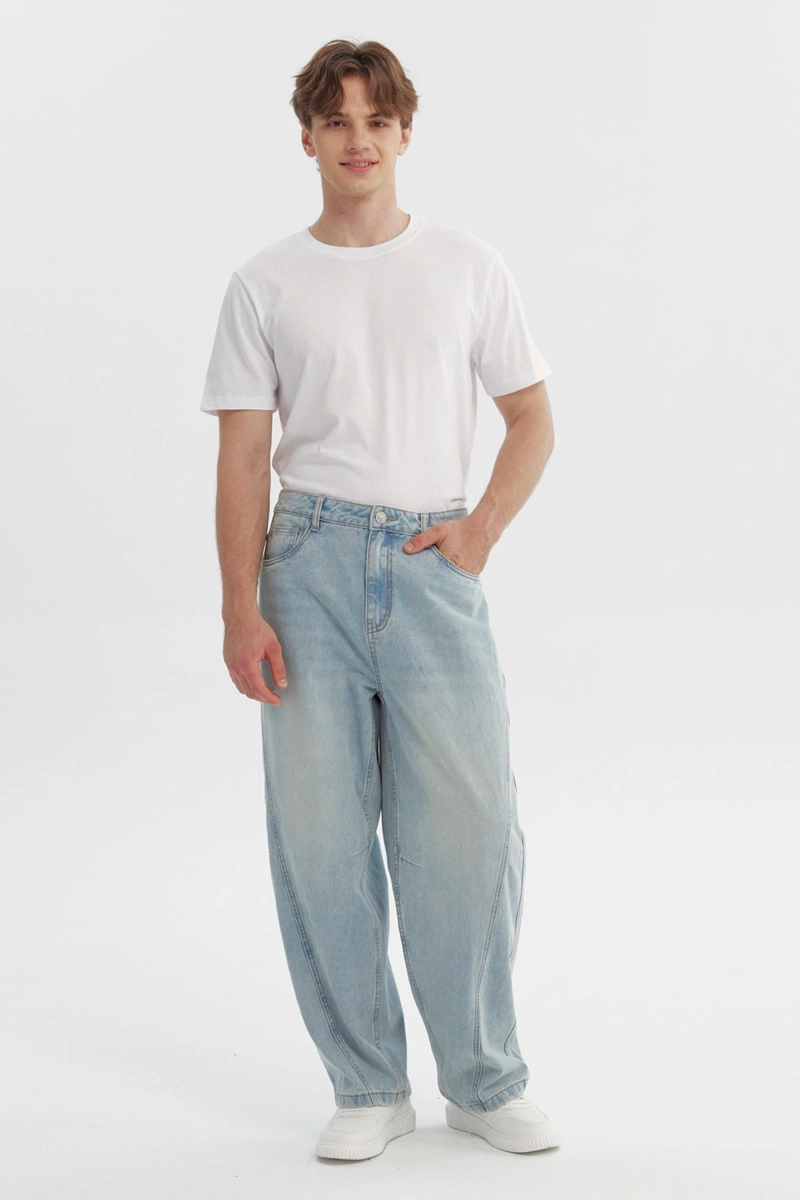 JEANS HOMBRE STRAIGHT AZUL CLARO - 4