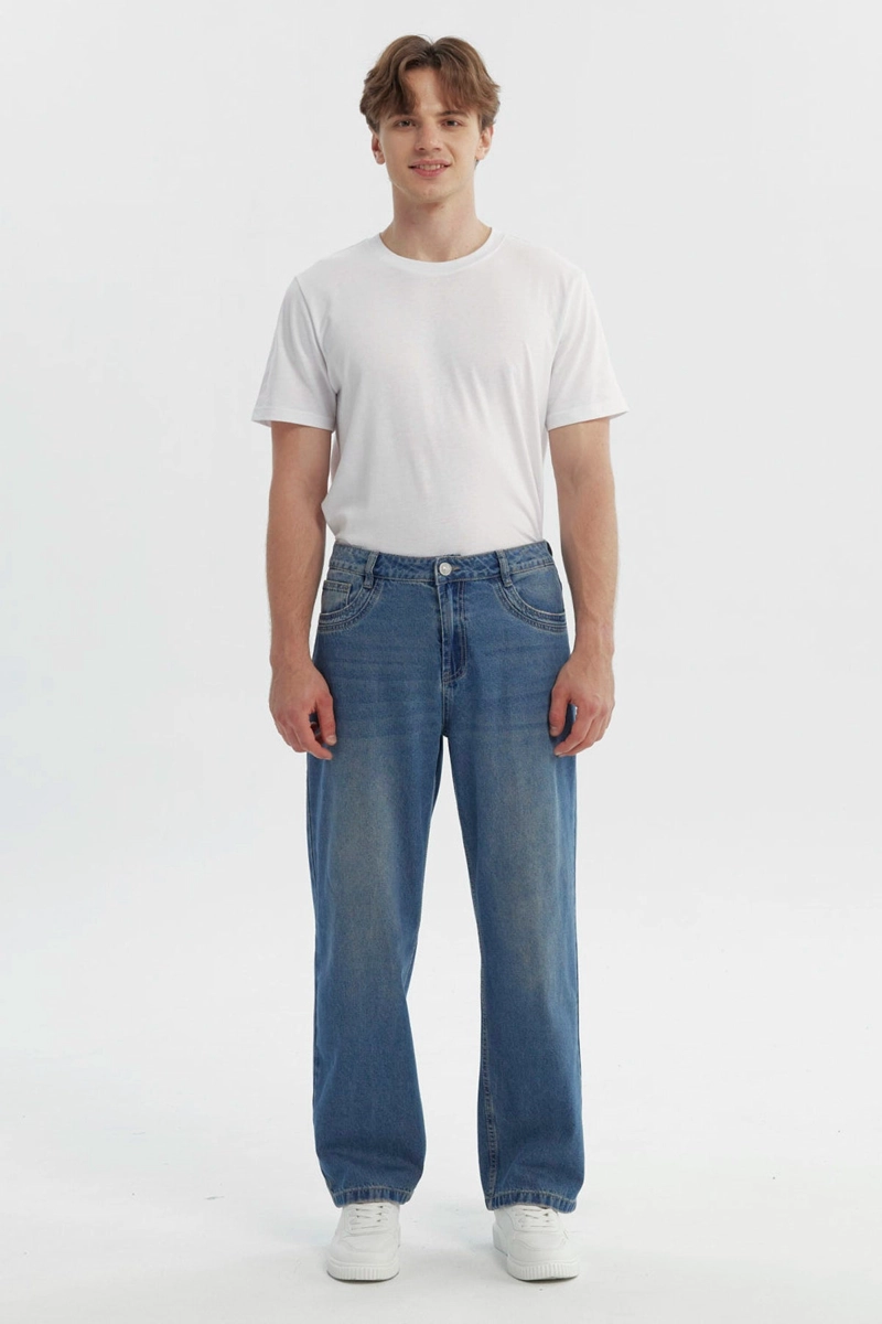 JEANS HOMBRE STRAIGHT AZUL CLARO - 4