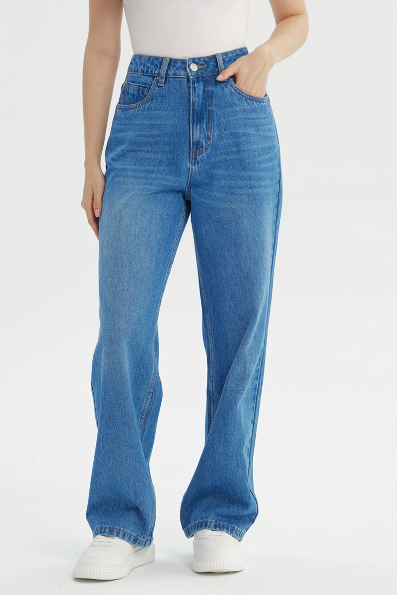 JEANS MUJER CALCE RECTO AZUL - 1