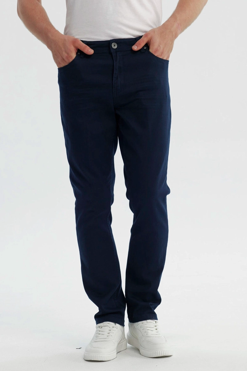 JEANS HOMBRE SLIM AZUL MARINO - 1