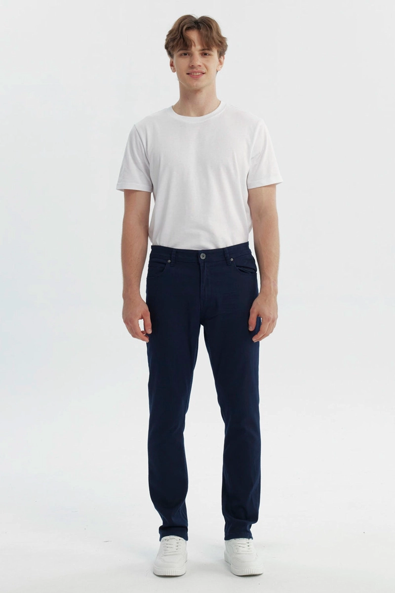 JEANS HOMBRE SLIM AZUL MARINO - 4