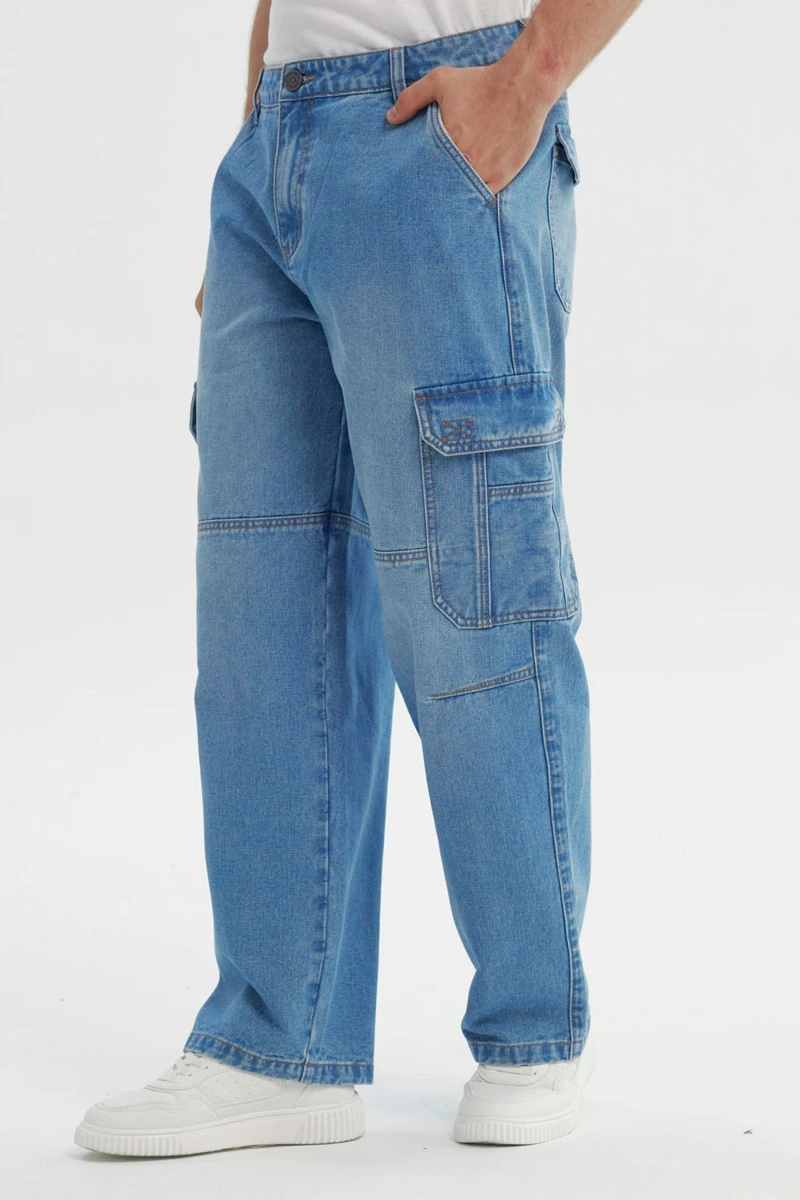 JEANS HOMBRE BAGGY AZUL CLARO - 2