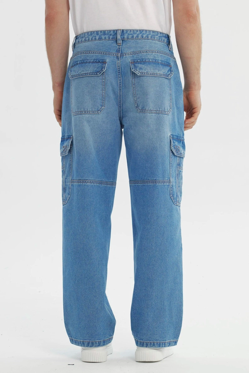 JEANS HOMBRE BAGGY AZUL CLARO - 3