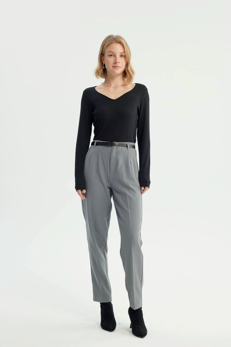 POLERA MUJER SLIM NEGRO - 4