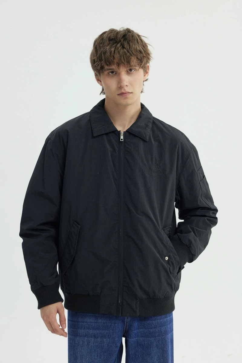 CHAQUETA HOMBRE CUELLO CAMISERO NEGRO - 1