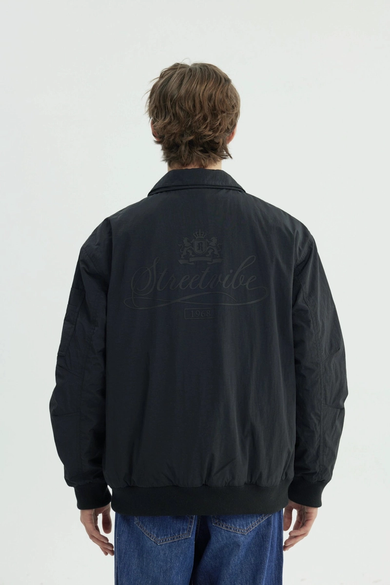 CHAQUETA HOMBRE CUELLO CAMISERO NEGRO - 3