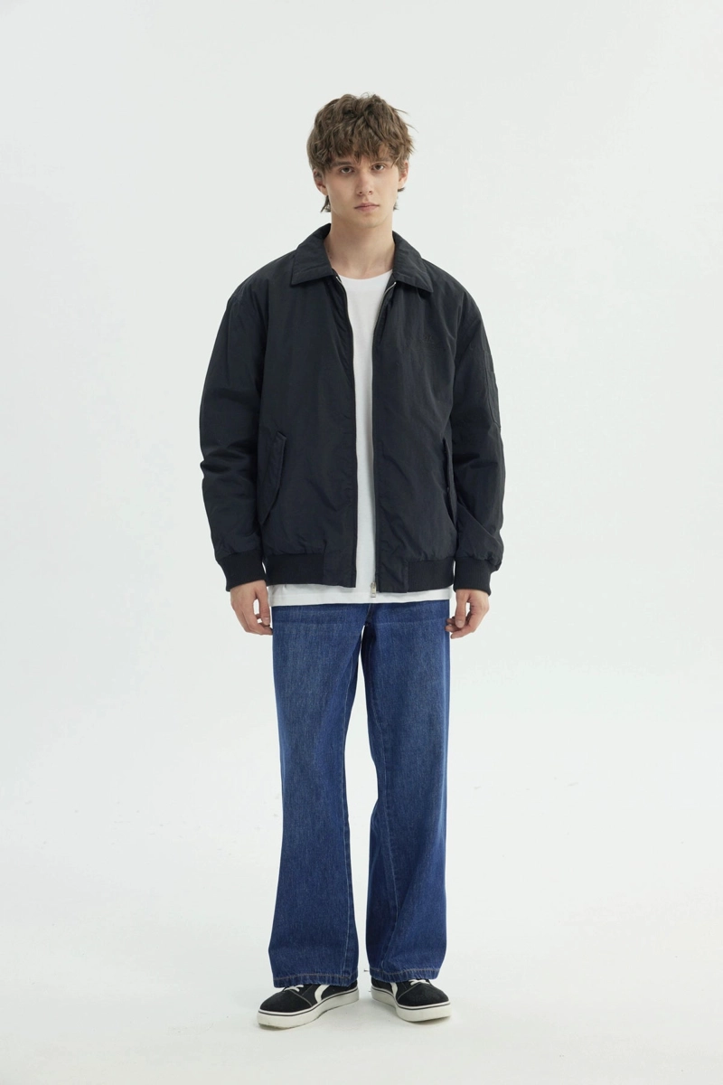 CHAQUETA HOMBRE CUELLO CAMISERO NEGRO - 4