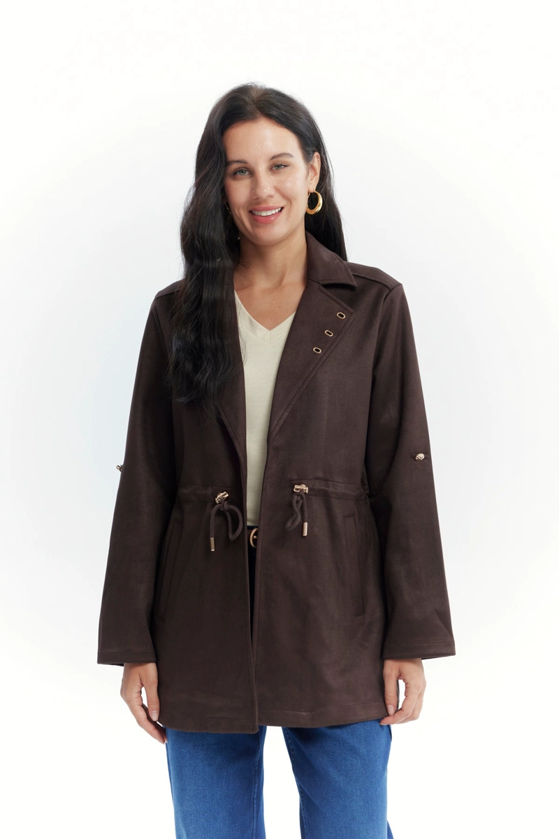 CHAQUETA MUJER REGULAR CHOCOLATE - 1