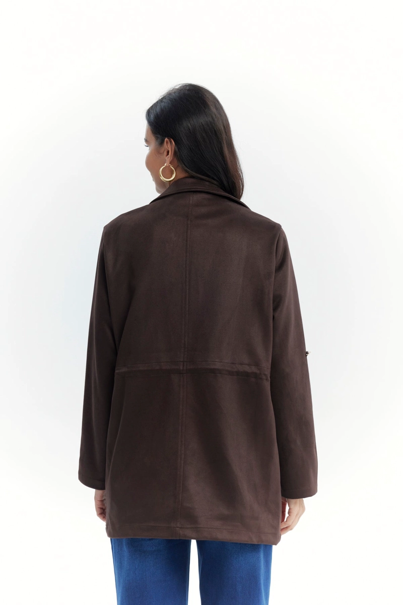 CHAQUETA MUJER REGULAR CHOCOLATE - 3