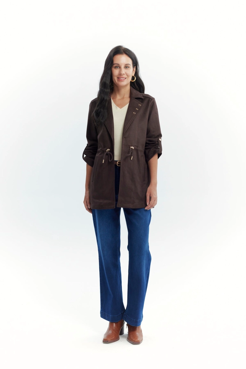CHAQUETA MUJER REGULAR CHOCOLATE - 4