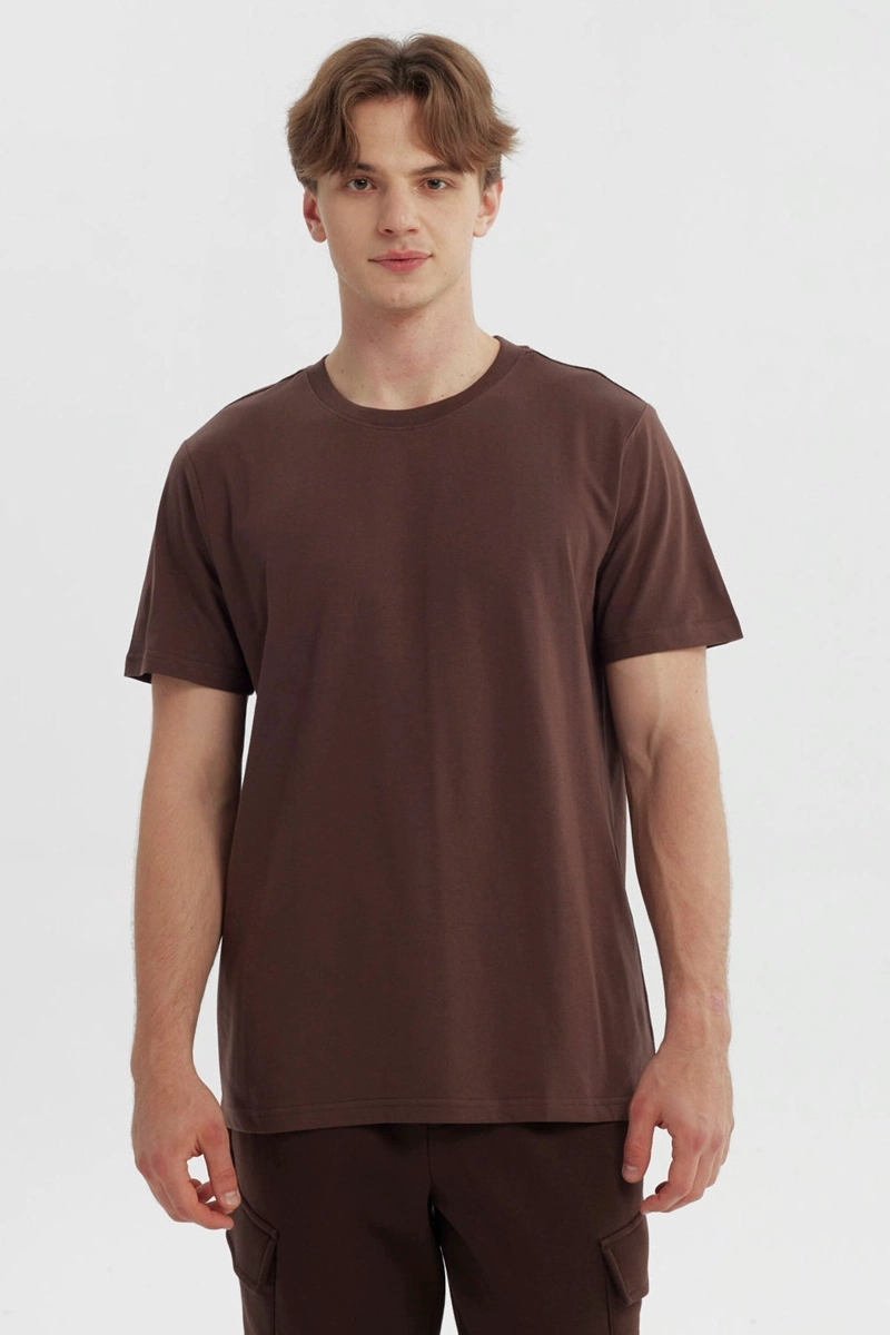 POLERA HOMBRE REGULAR CHOCOLATE - 1