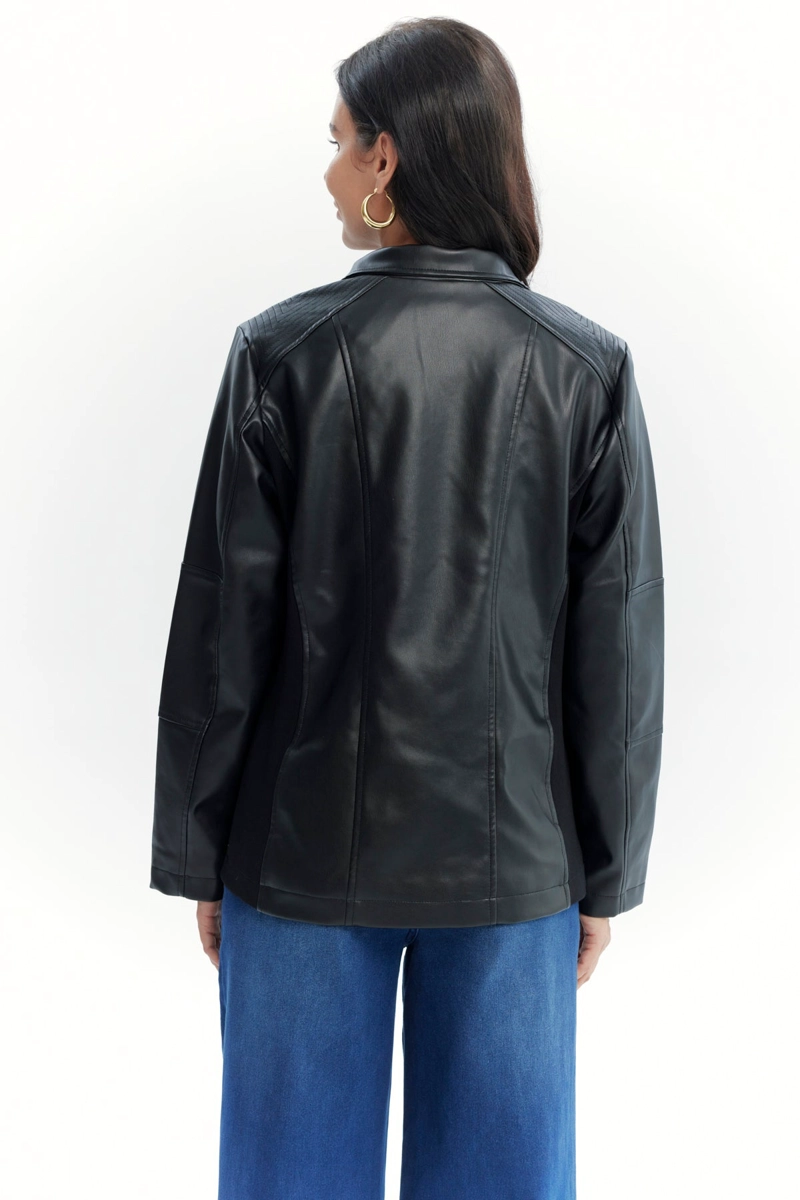 CHAQUETA MUJER REGULAR NEGRO - 3