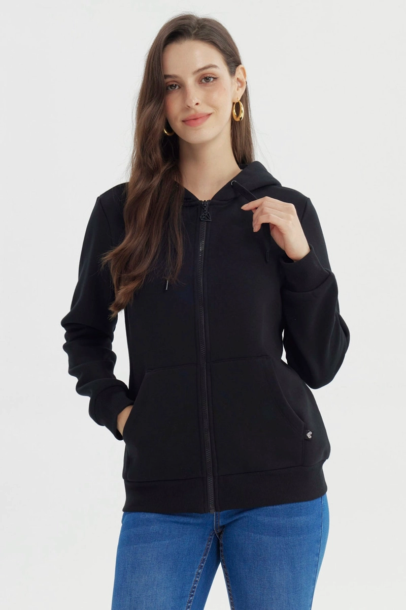 POLERON MUJER SLIM NEGRO - 1