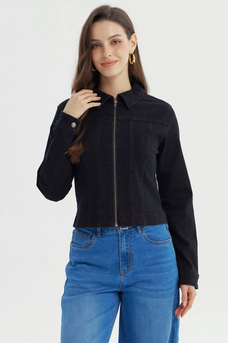 CHAQUETA MUJER CLASICA NEGRO - 1