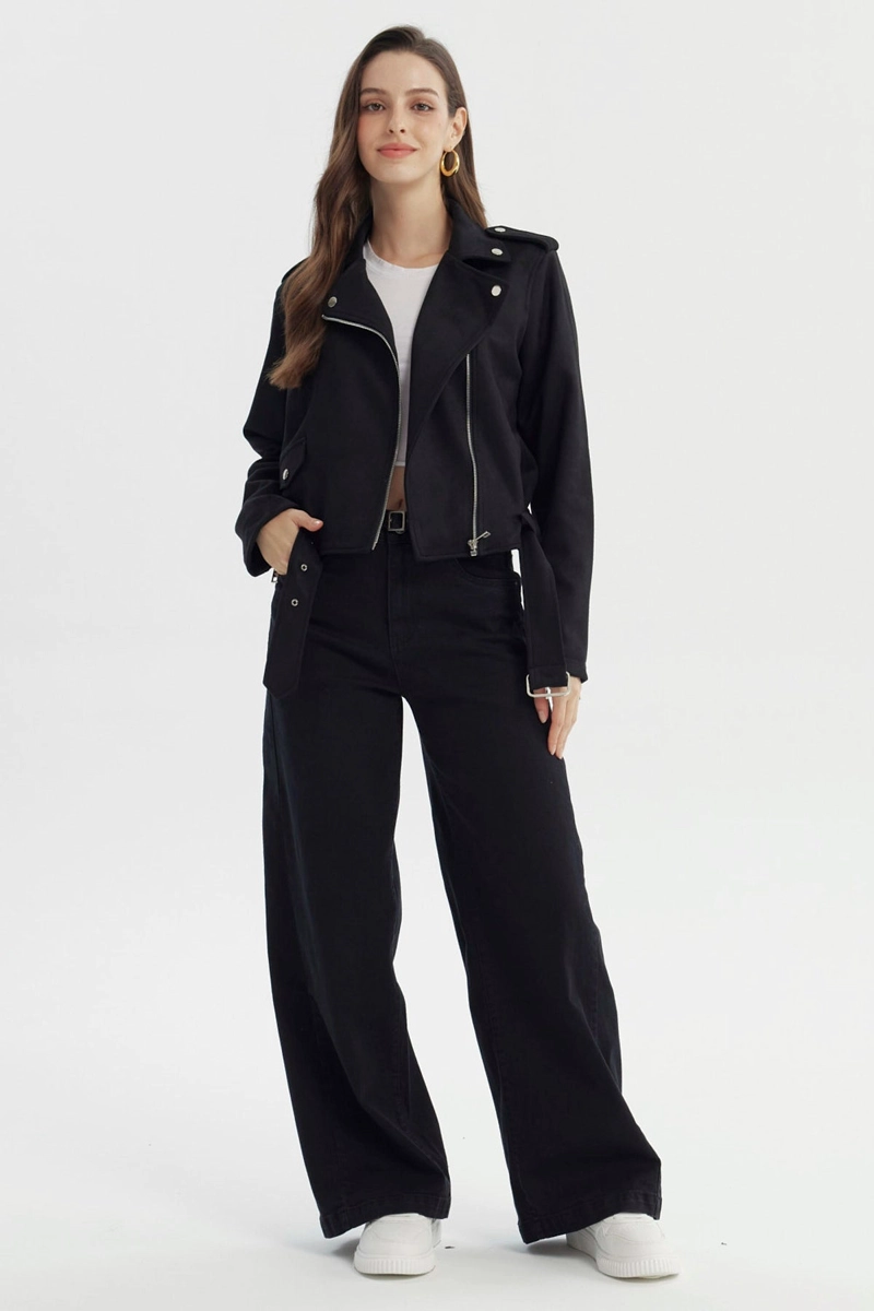 CHAQUETA MUJER REGULAR NEGRO - 4