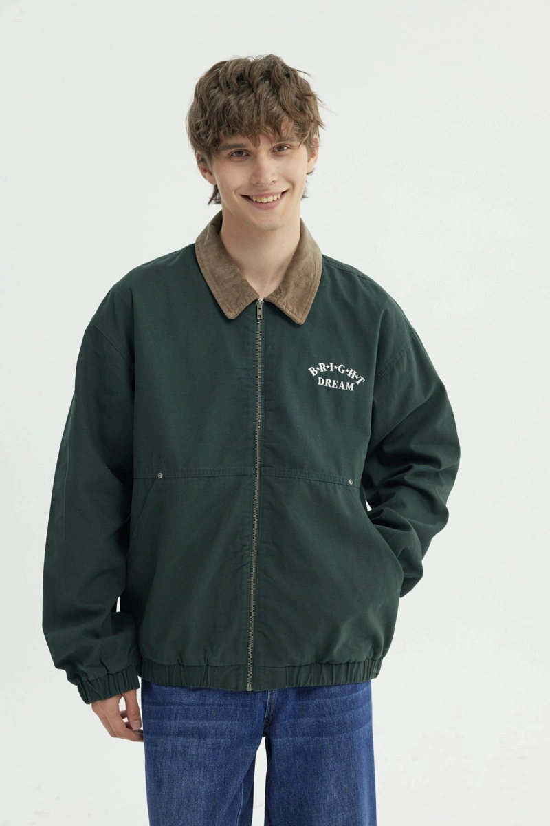 CHAQUETA HOMBRE CLASSIC CUELLO CAMISERO VERDE OSCURO - 1
