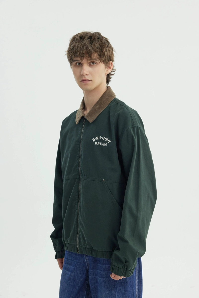 CHAQUETA HOMBRE CLASSIC CUELLO CAMISERO VERDE OSCURO - 2