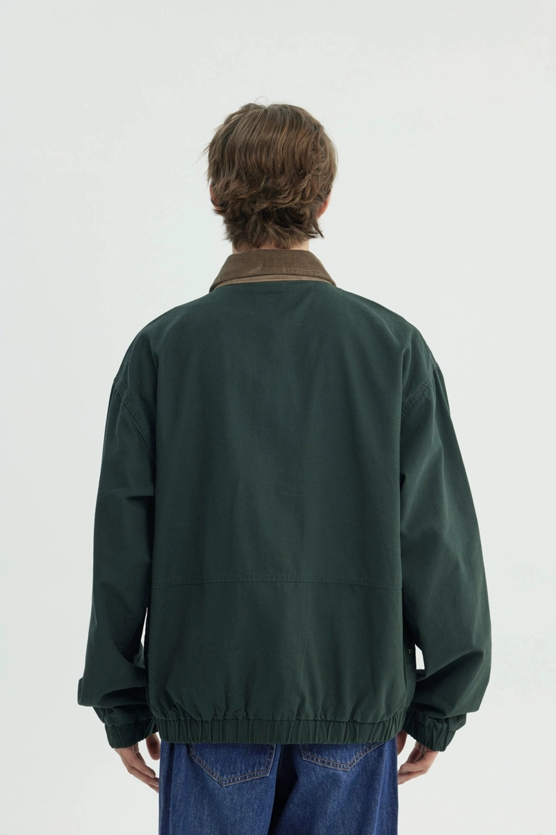 CHAQUETA HOMBRE CLASSIC CUELLO CAMISERO VERDE OSCURO - 3