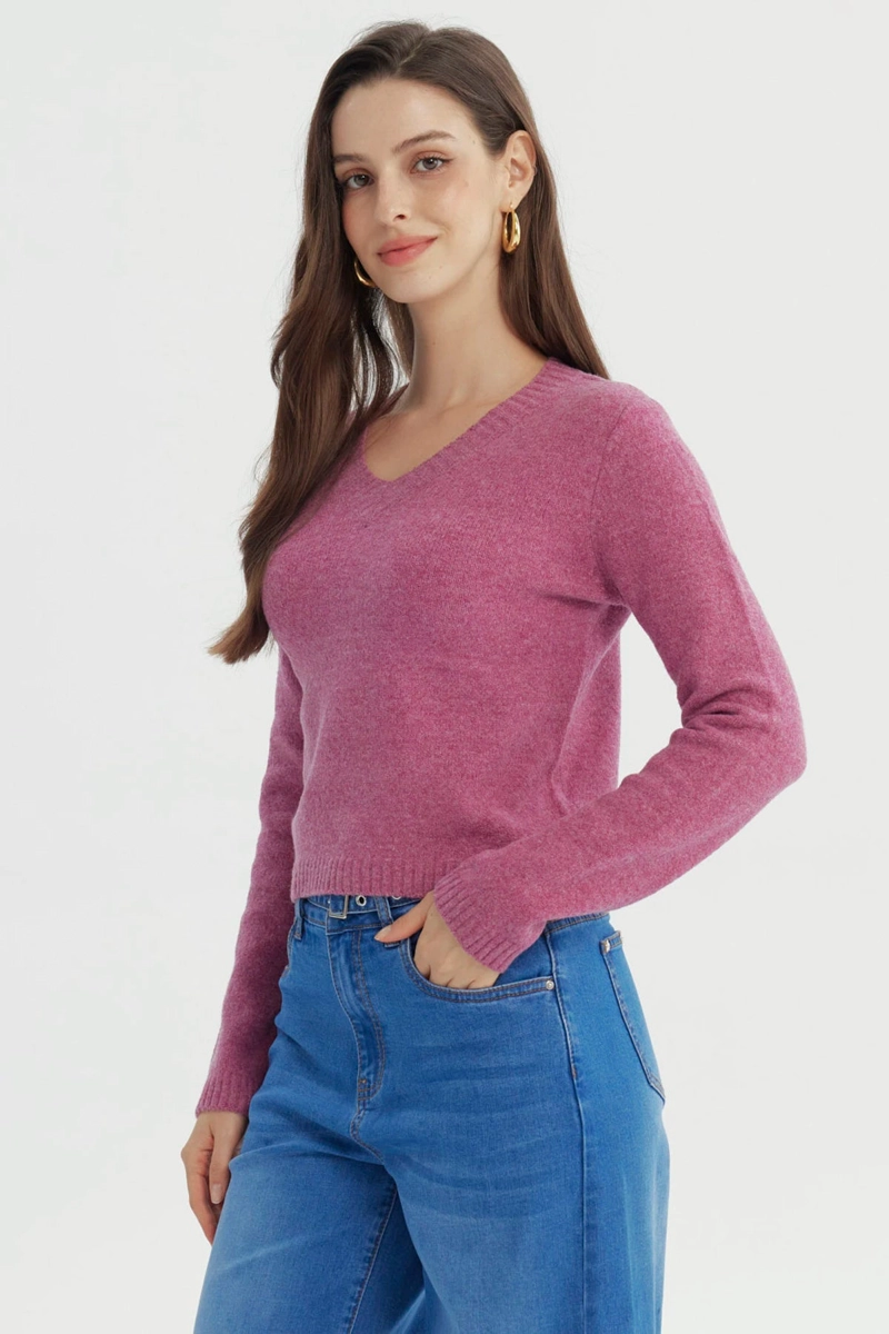 SWEATER MUJER REGULAR ROSADO - 2