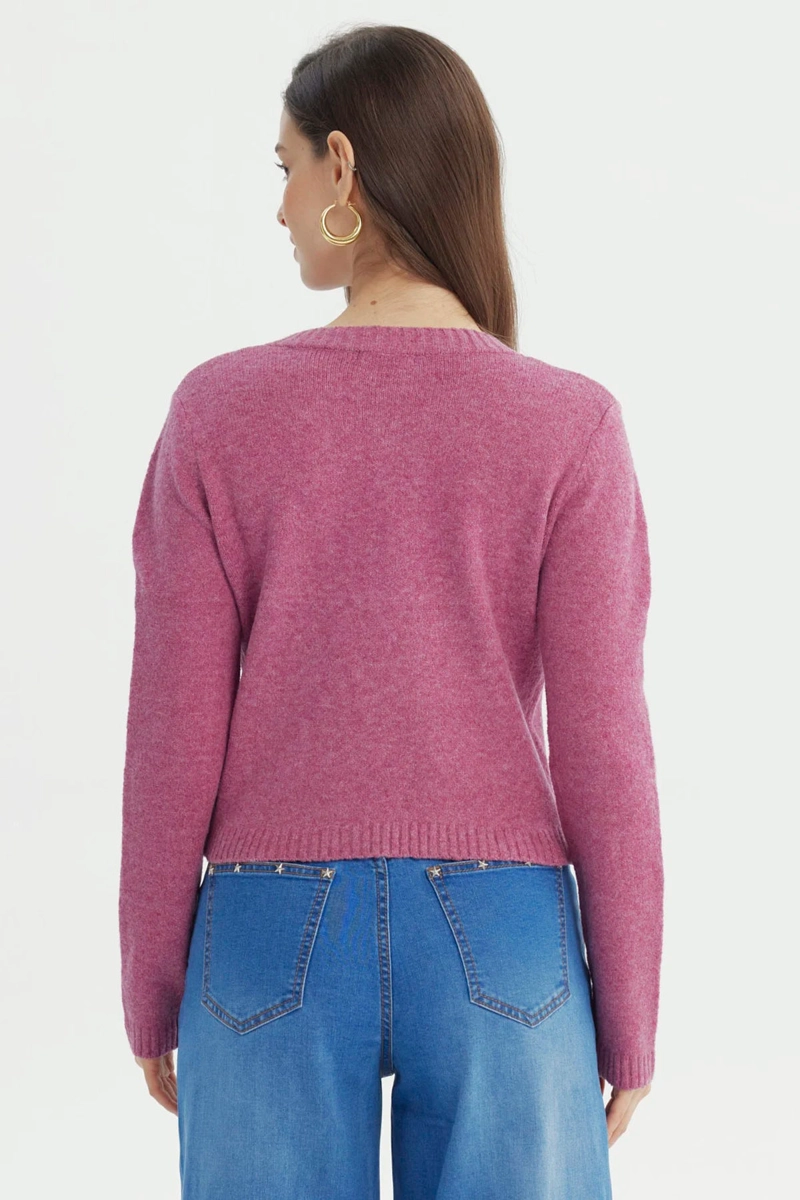 SWEATER MUJER REGULAR ROSADO - 3
