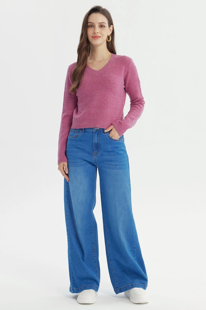 SWEATER MUJER REGULAR ROSADO - 4