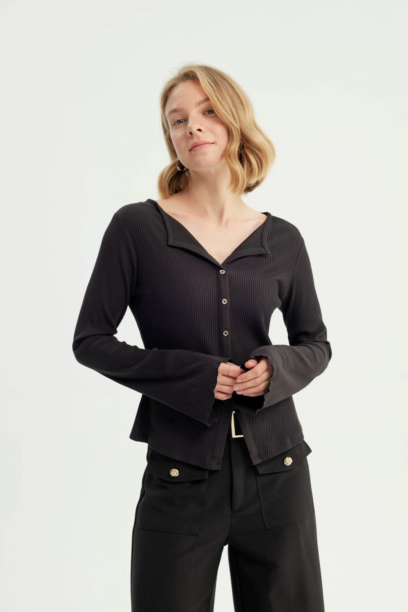POLERA MUJER SLIM NEGRO - 1