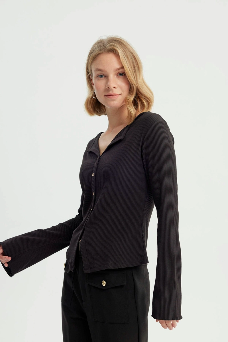 POLERA MUJER SLIM NEGRO - 2