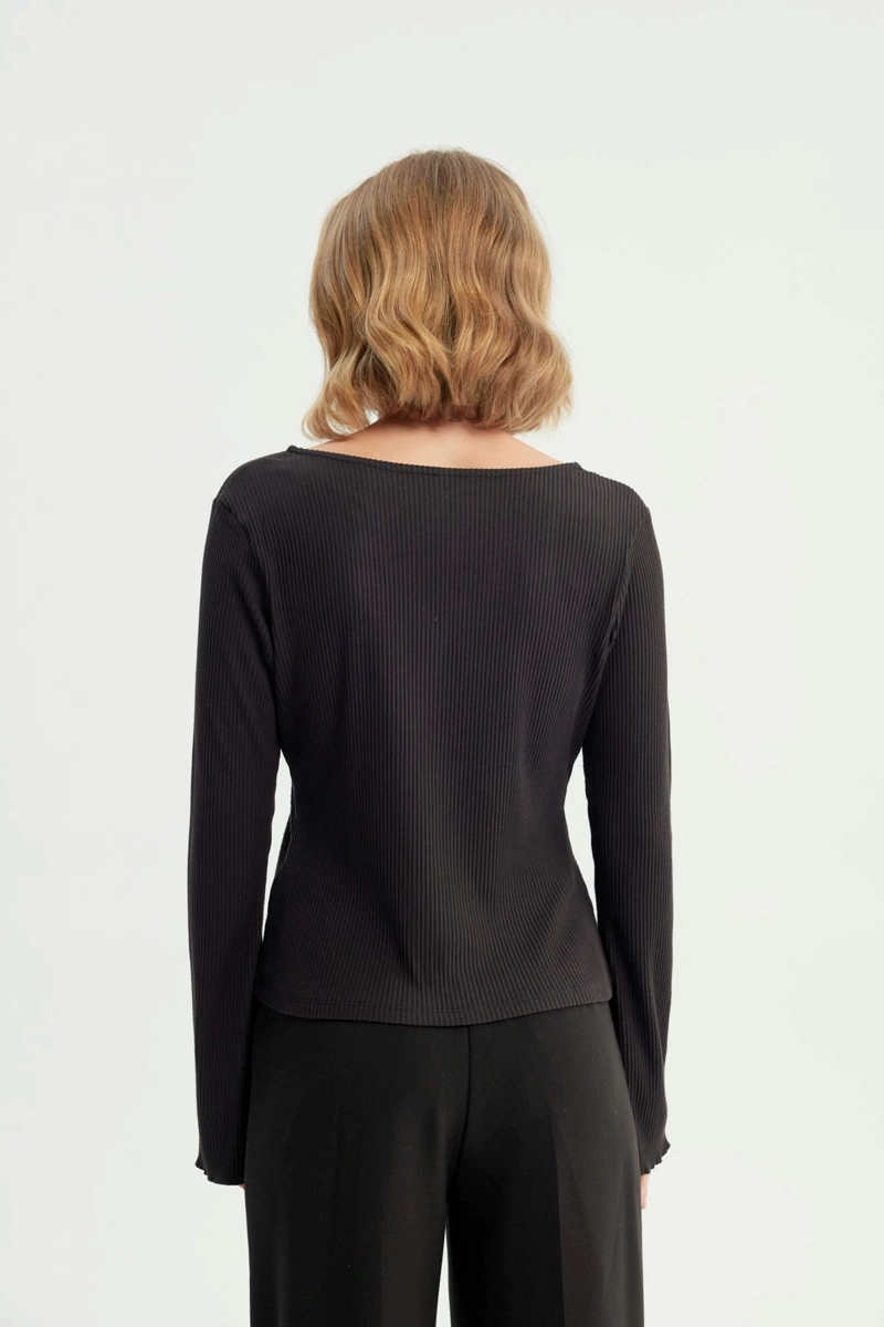 POLERA MUJER SLIM NEGRO - 3
