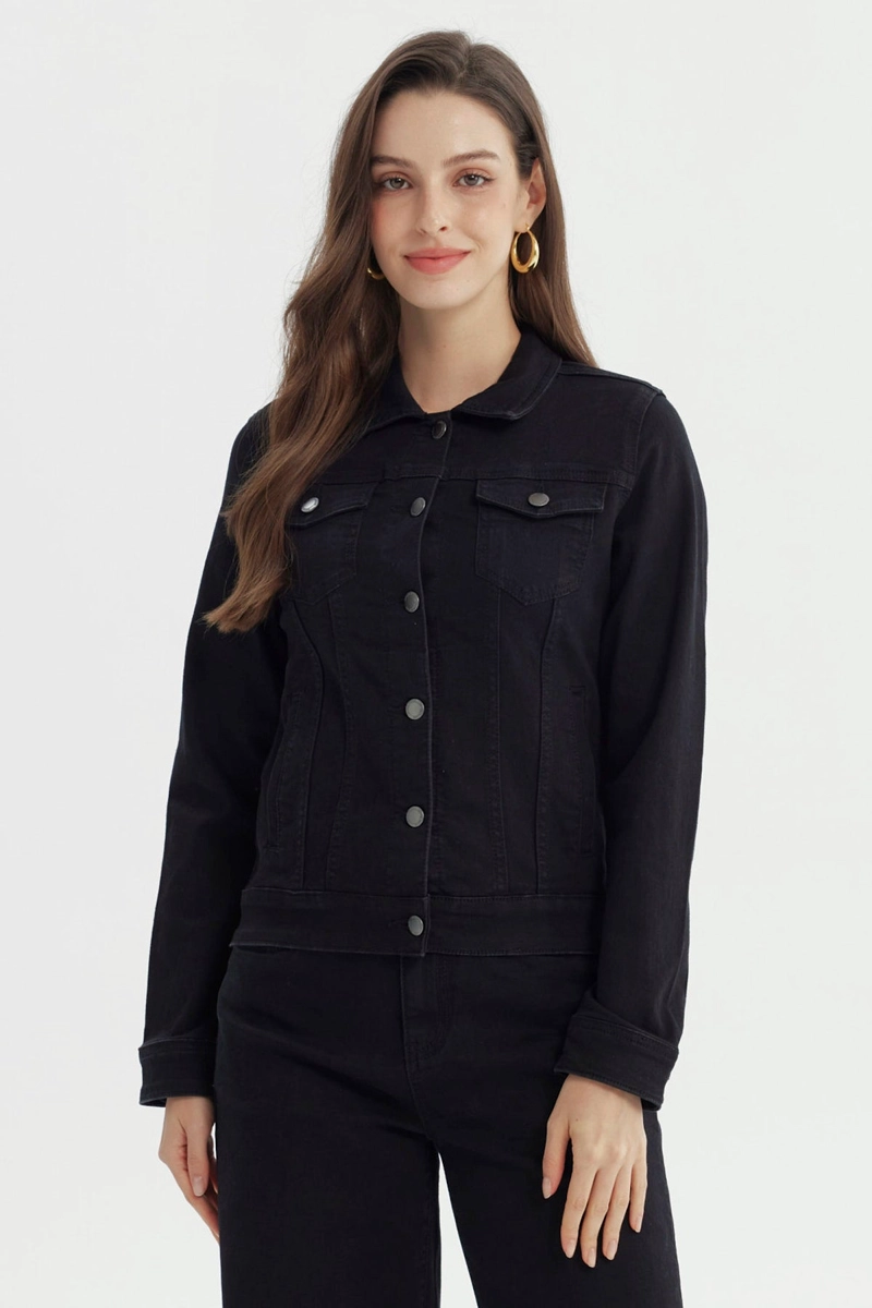 CHAQUETA MUJER CLASICA NEGRO - 1