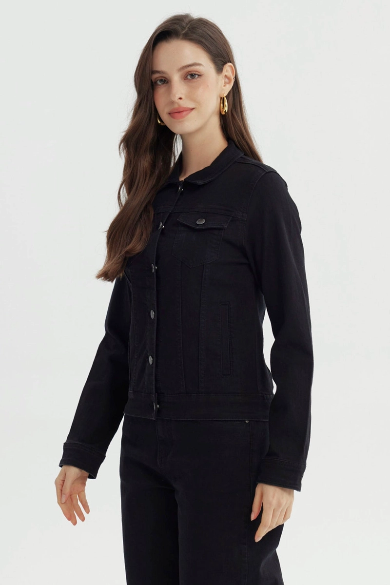 CHAQUETA MUJER CLASICA NEGRO - 2