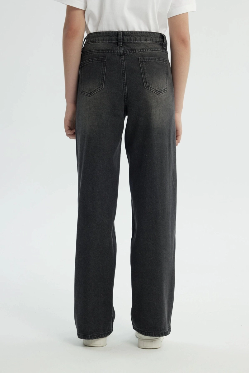 JEANS NIÑA WIDE LEG GRIS - 3