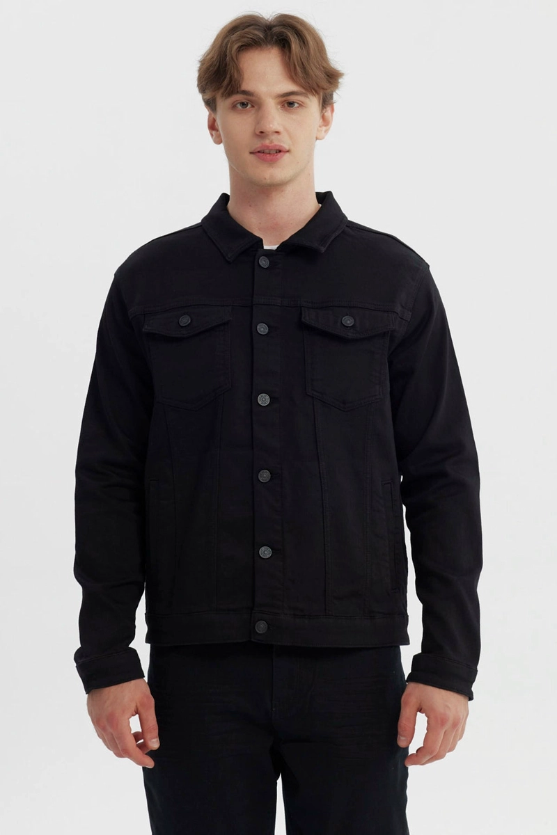 CHAQUETA HOMBRE CLASICA NEGRO - 1
