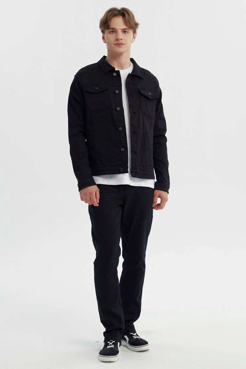 CHAQUETA HOMBRE CLASICA NEGRO - 4