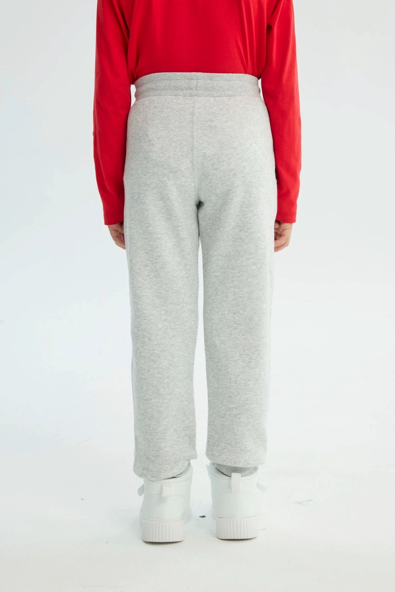 PANTALON BUZO NIÑO SPIDERMAN GRIS MELANGE CLARO - 3