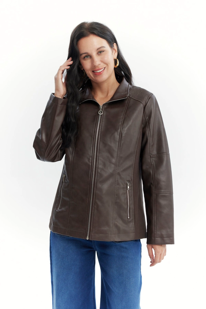 CHAQUETA MUJER REGULAR CHOCOLATE - 1