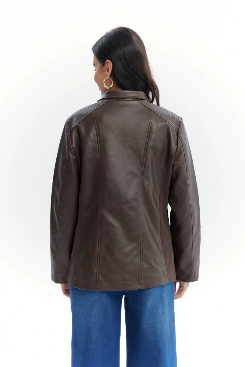 CHAQUETA MUJER REGULAR CHOCOLATE - 3