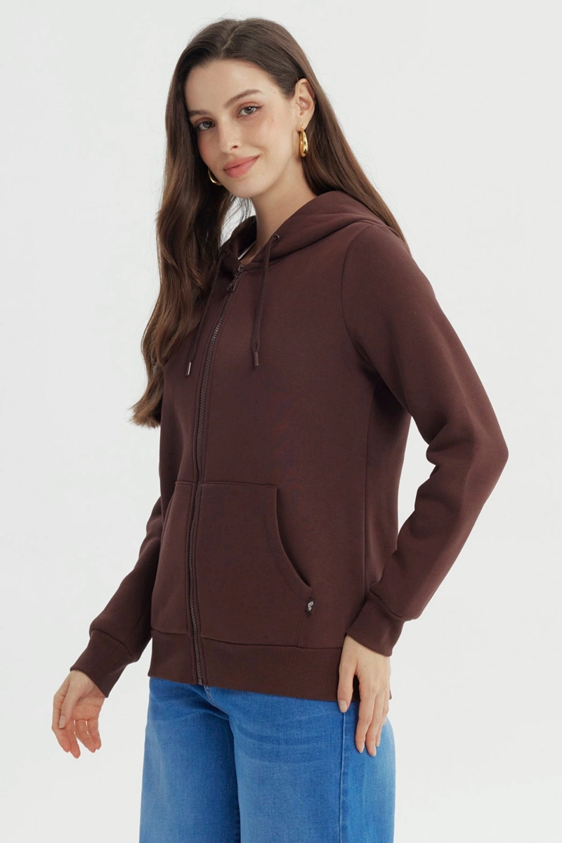 POLERON MUJER SLIM CAFE  OSCURO - 2