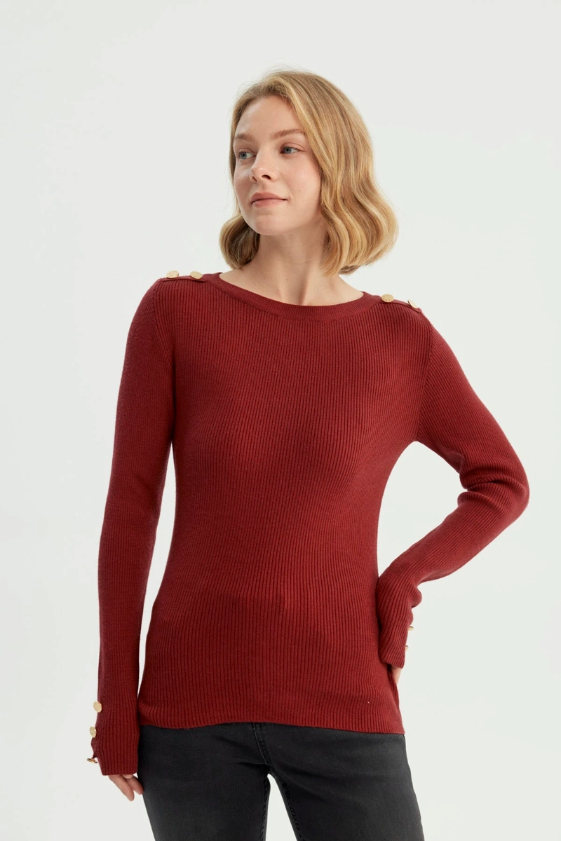 SWEATER MUJER SLIM ROJO - 1