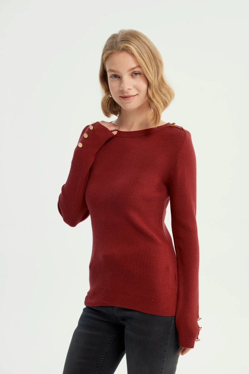 SWEATER MUJER SLIM ROJO - 2