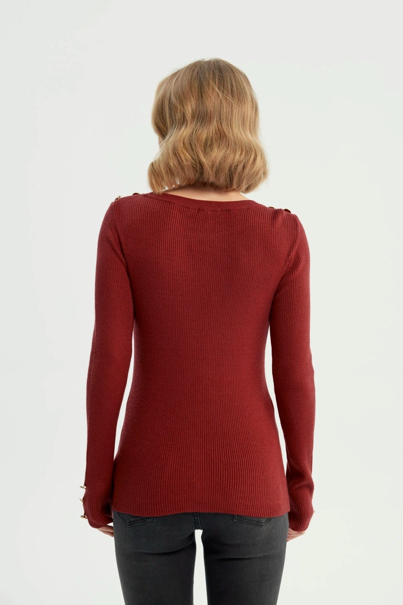 SWEATER MUJER SLIM ROJO - 3