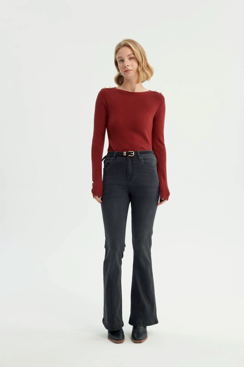 SWEATER MUJER SLIM ROJO - 4