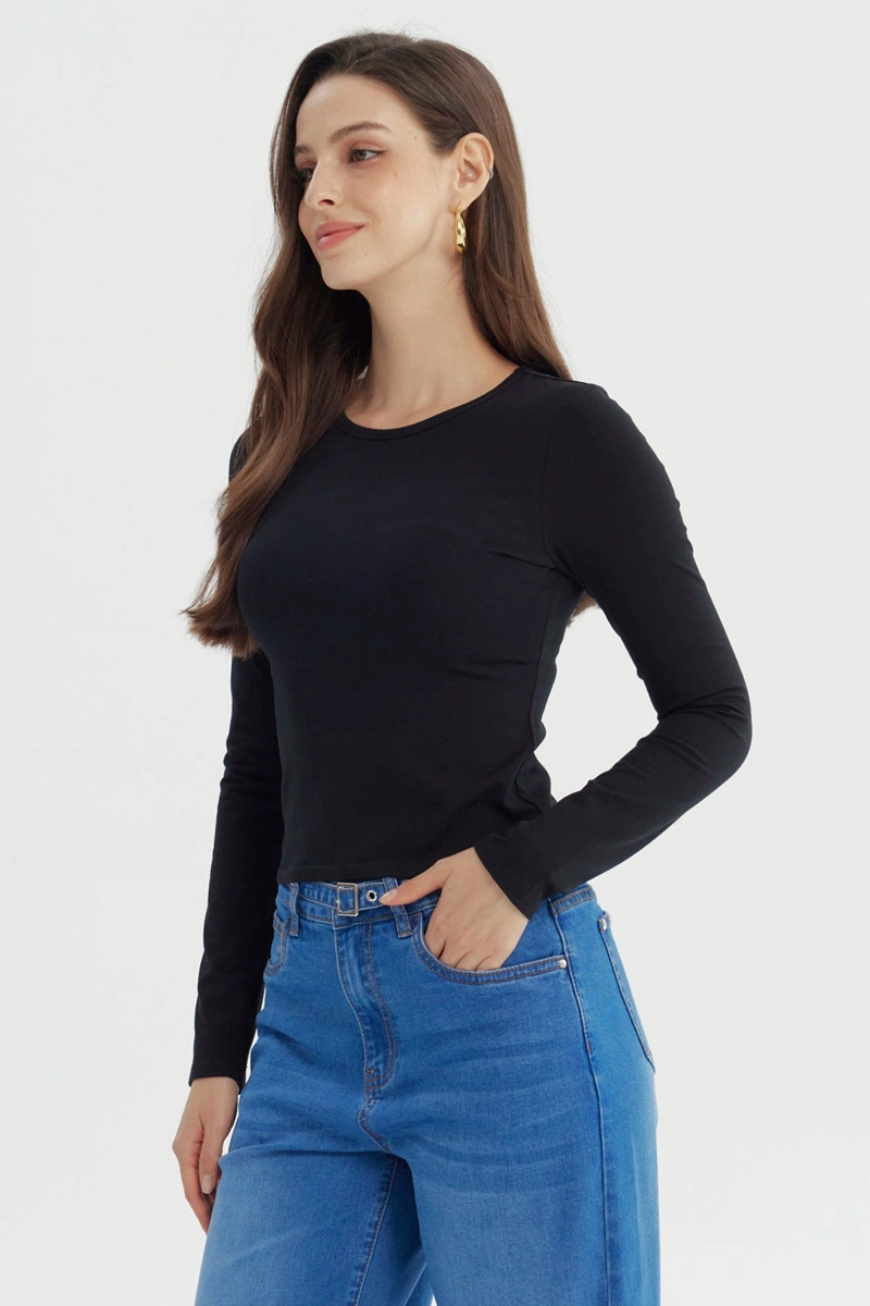 POLERA MUJER SLIM NEGRO - 2