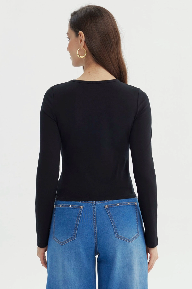 POLERA MUJER SLIM NEGRO - 3