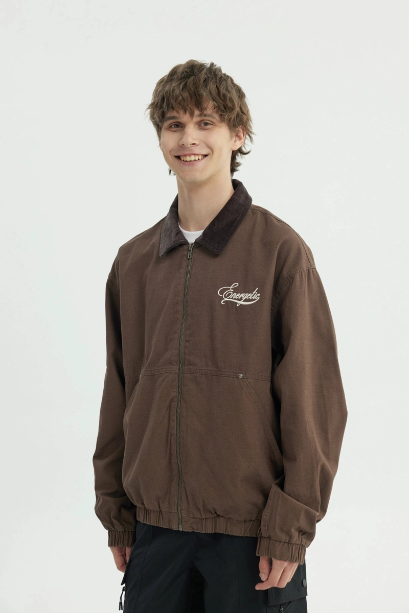 CHAQUETA HOMBRE CLASSIC CUELLO CAMISERO MARRON - 1