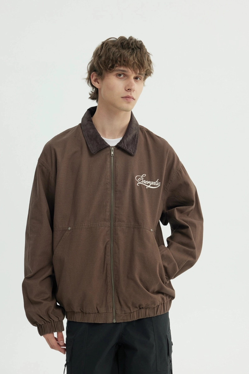 CHAQUETA HOMBRE CLASSIC CUELLO CAMISERO MARRON - 2