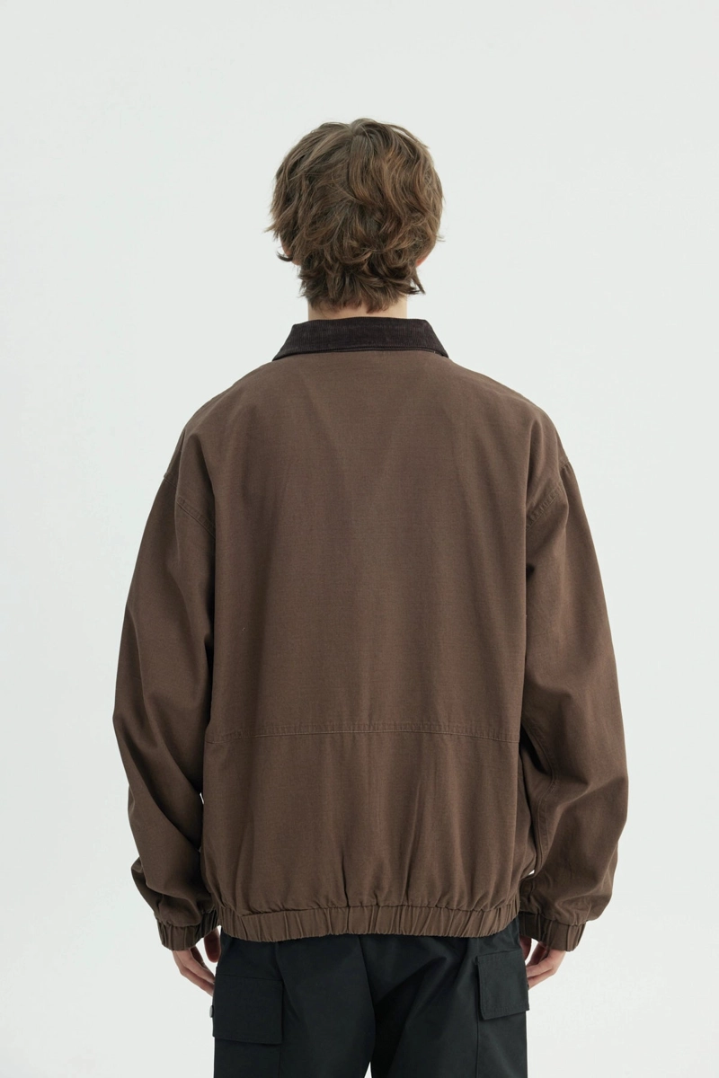 CHAQUETA HOMBRE CLASSIC CUELLO CAMISERO MARRON - 3