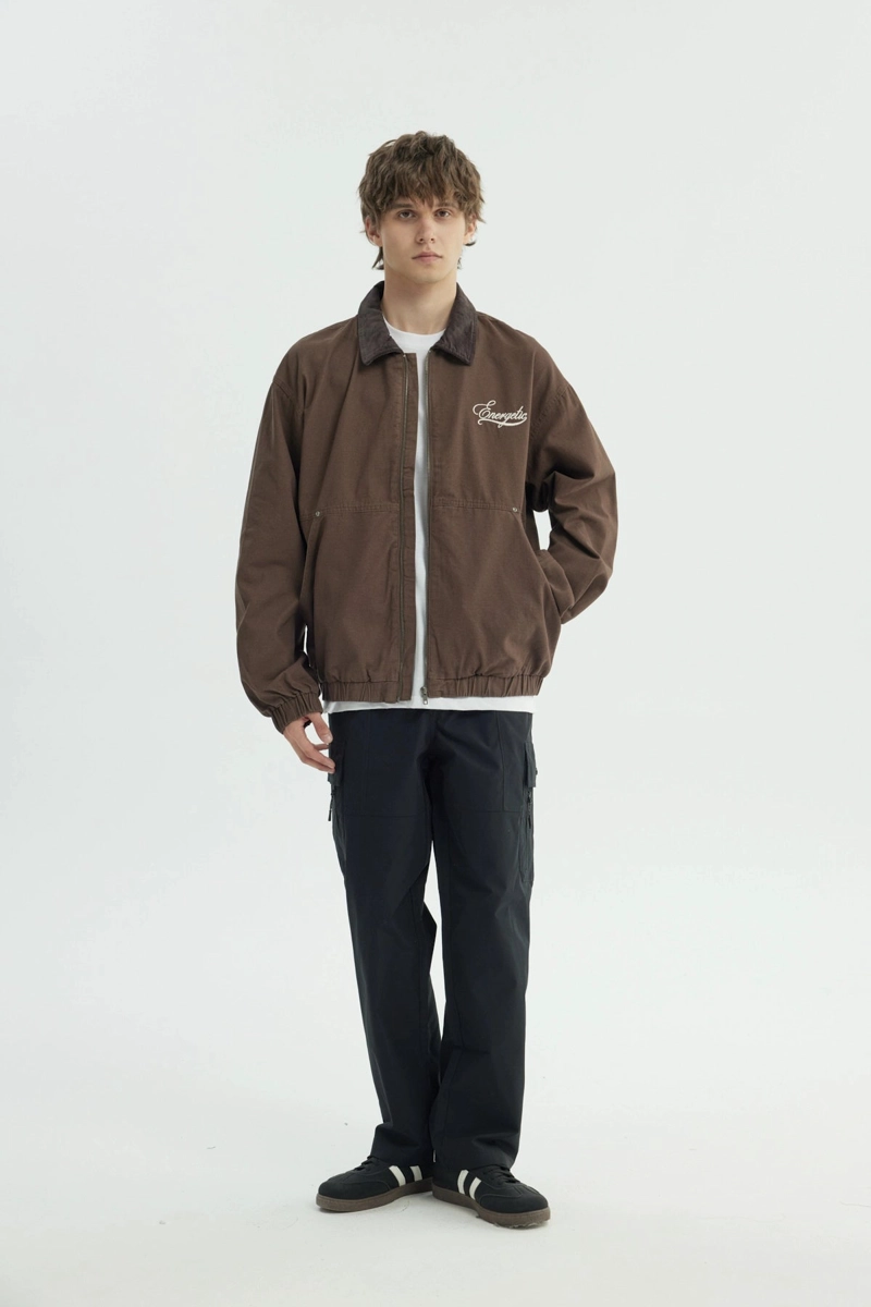 CHAQUETA HOMBRE CLASSIC CUELLO CAMISERO MARRON - 4